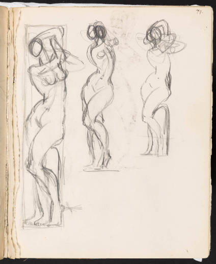 Studies of Standing Female Nudes