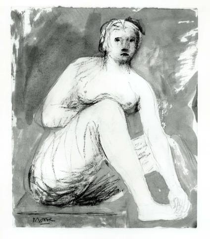 Seated Woman Holding Her Right Foot III