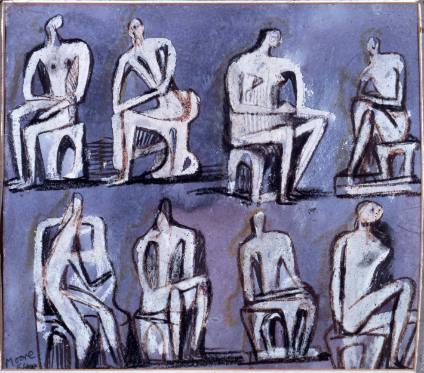 Seated Figures: Drawing for Sculpture