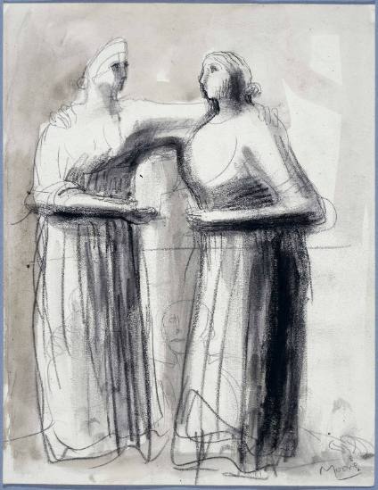 Two Standing Female Figures