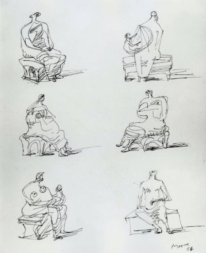 Studies of Seated Figures