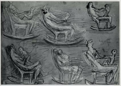 Six Studies: Mother and Child in Rocking Chair