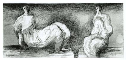 One Seated and One Reclining Figure: Two Ideas for Sculpture