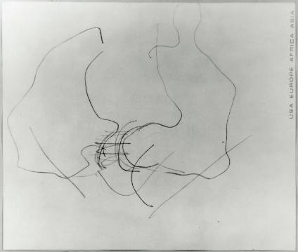Drawing for Two Piece Reclining Figure No.1