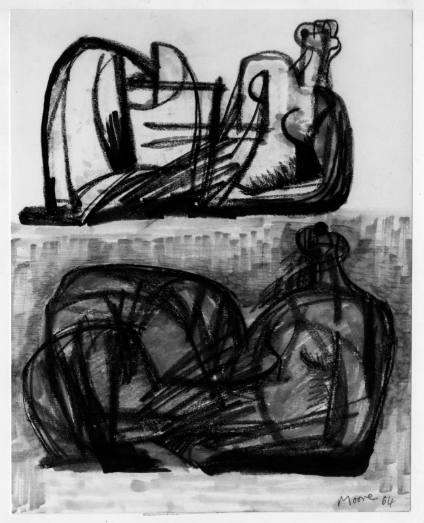Two Studies of a Reclining Figure