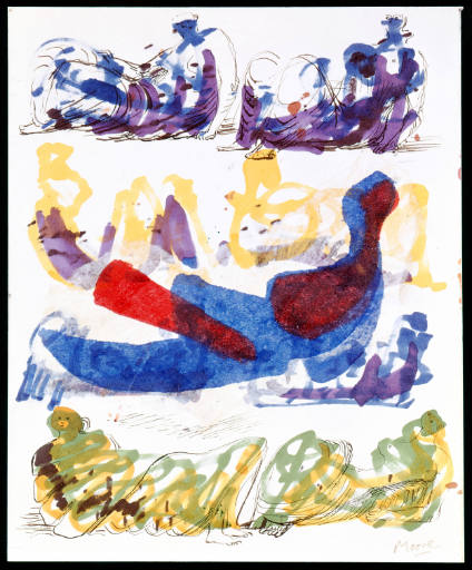 Reclining Figures with Central Composition