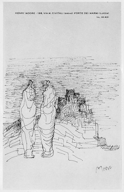 Two Standing Figures in Landscape