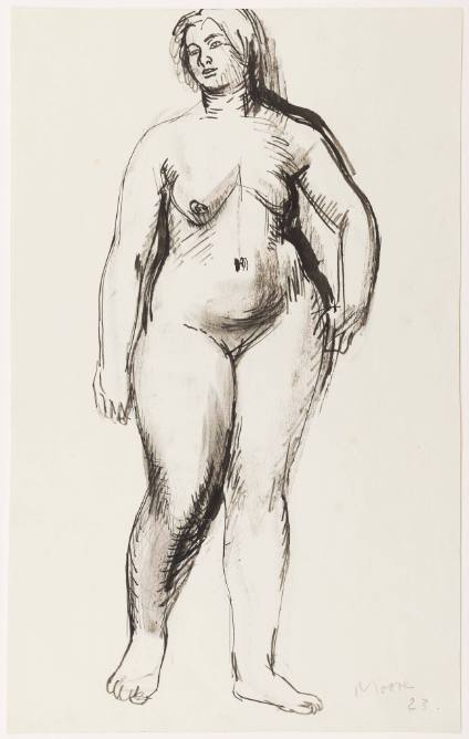 Standing Female Nude Turned to Right