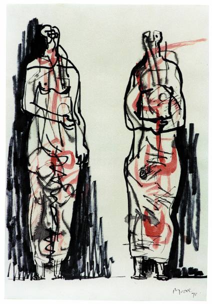 Two Standing Figures X