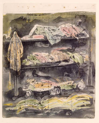 Study for 'Shelter Scene: Bunks and Sleepers'