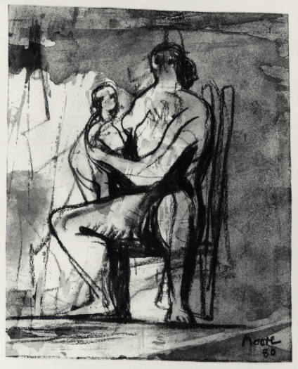 Mother and Child Seated on Chair