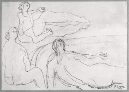 Three Figures by the Sea