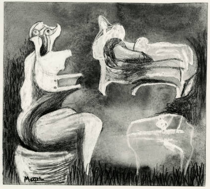 Drawing for Sculpture: Seated and Reclining Figures