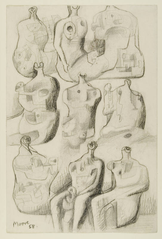 Ideas for Sculpture: Three Seated Figures