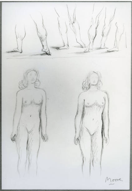 Study (after Signorelli) and Two Standing Nudes