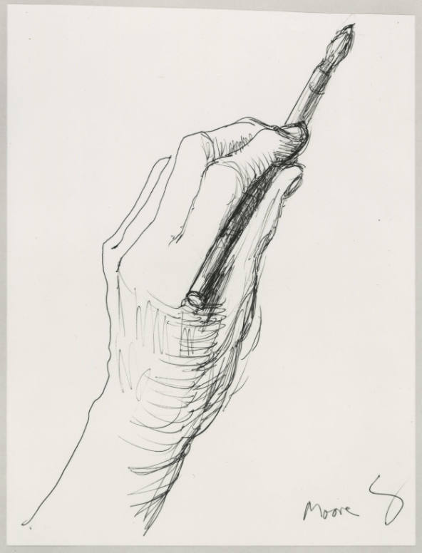 The Artist's Left Hand Holding Brush
