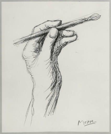 The Artist's Left Hand Holding Brush