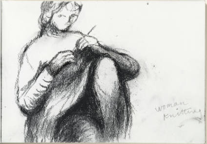 Woman Knitting