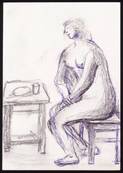 Seated Figure at Table