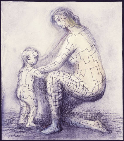 Kneeling Mother with Child III