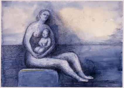 Seated Mother Holding Child