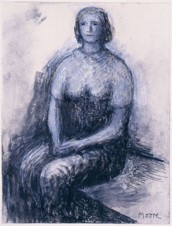 Woman Seated on Bench
