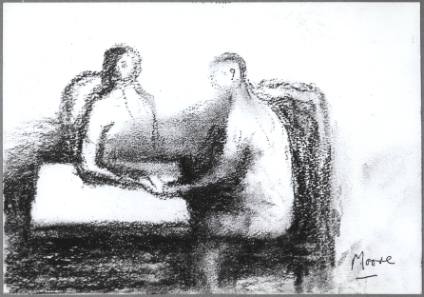 Man and Woman Seated at a Table