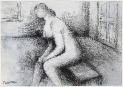 Seated Woman in Interior Setting