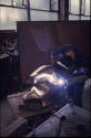 Noack Foundry, A foundry assistant welding bronze castings for Working Model for Three Way Piec…