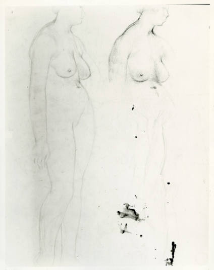 Two Studies of a Standing Nude