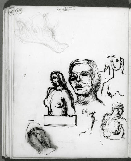 Half-Figures and Study of a Head