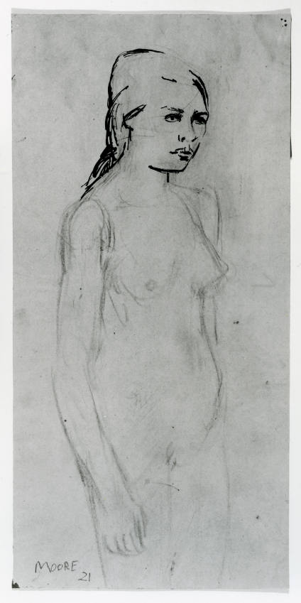 Standing Nude Girl: Three-Quarters to Right