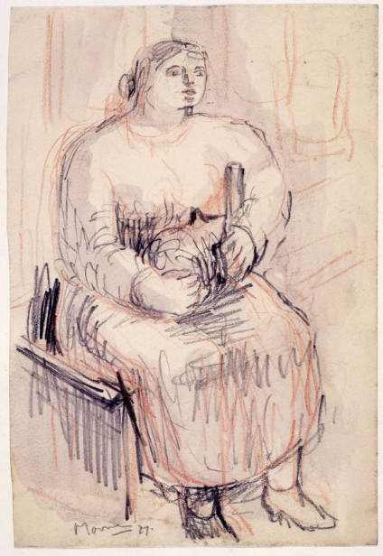 Seated Woman with Cat