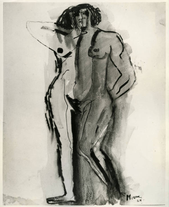 Sectional Line Drawing: Standing Woman