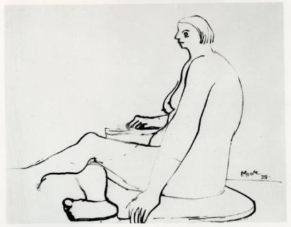 Woman Seated on a Cushion