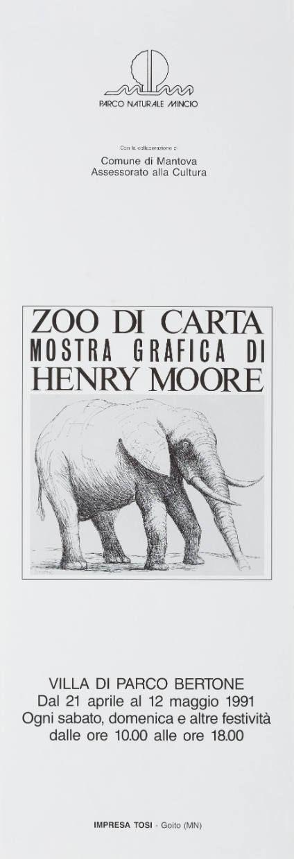 ZOO DI CARTA 
MOSTRA GRAFICA DI HENRY MOORE 
(A Paper Menagerie: exhibition of Henry Moore's graphic works)