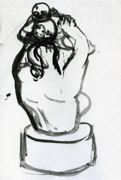 Drawing for Sculpture: Mother and Child