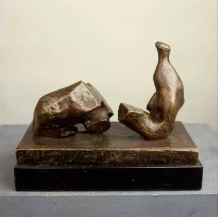Two Piece Reclining Figure: Maquette No.3