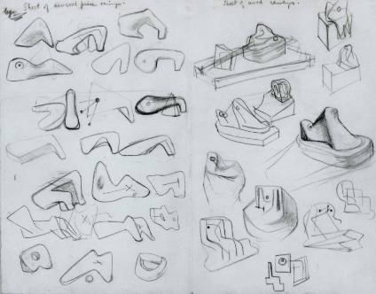 Studies for Several-Piece Compositions and Wood Carvings