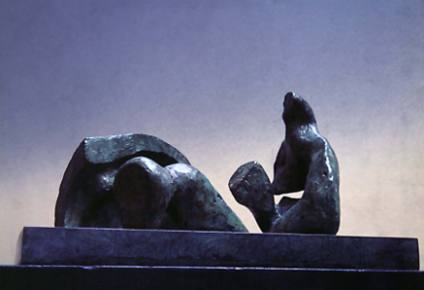 Maquette for Three Piece Reclining Figure: Draped