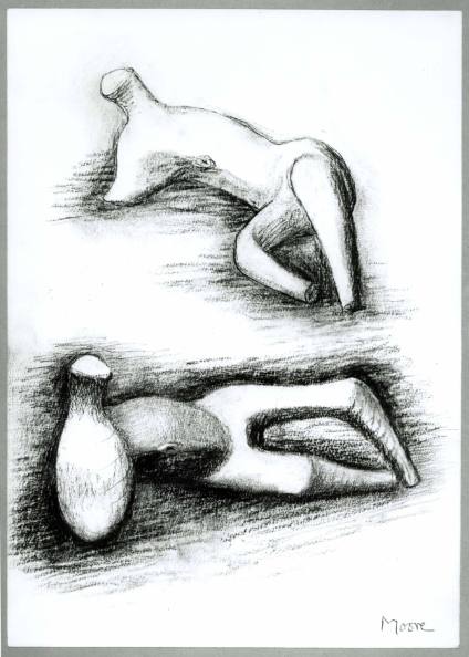 Two Studies after 'Thin Reclining Figure'