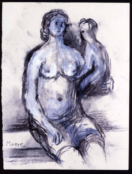 Seated Woman with Child on Arm
