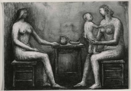 Domestic Scene: Nude Figures