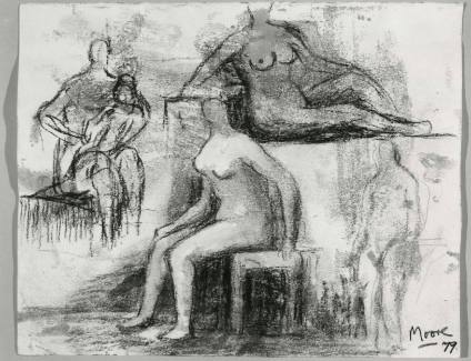 Mother and Child and Three Nude Figures