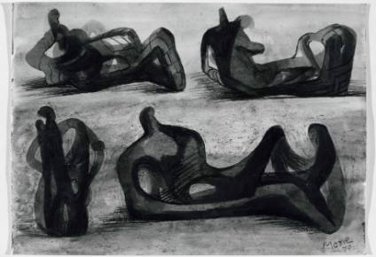Three Reclining Figures and Mother and Child