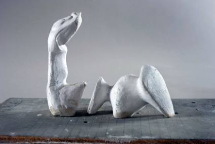Maquette for Two Piece Reclining Figure: Cut