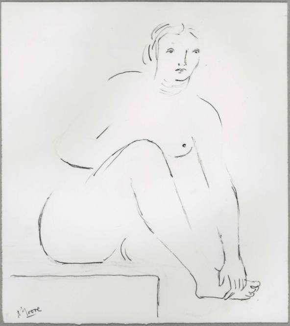 Seated Woman Holding Her Right Foot II