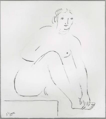 Seated Woman Holding Her Right Foot II