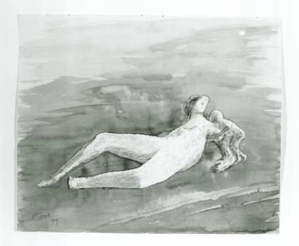 Reclining Mother and Child: Maquette IV