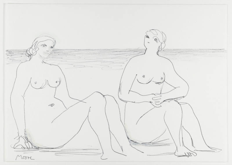 Two Figures on Beach